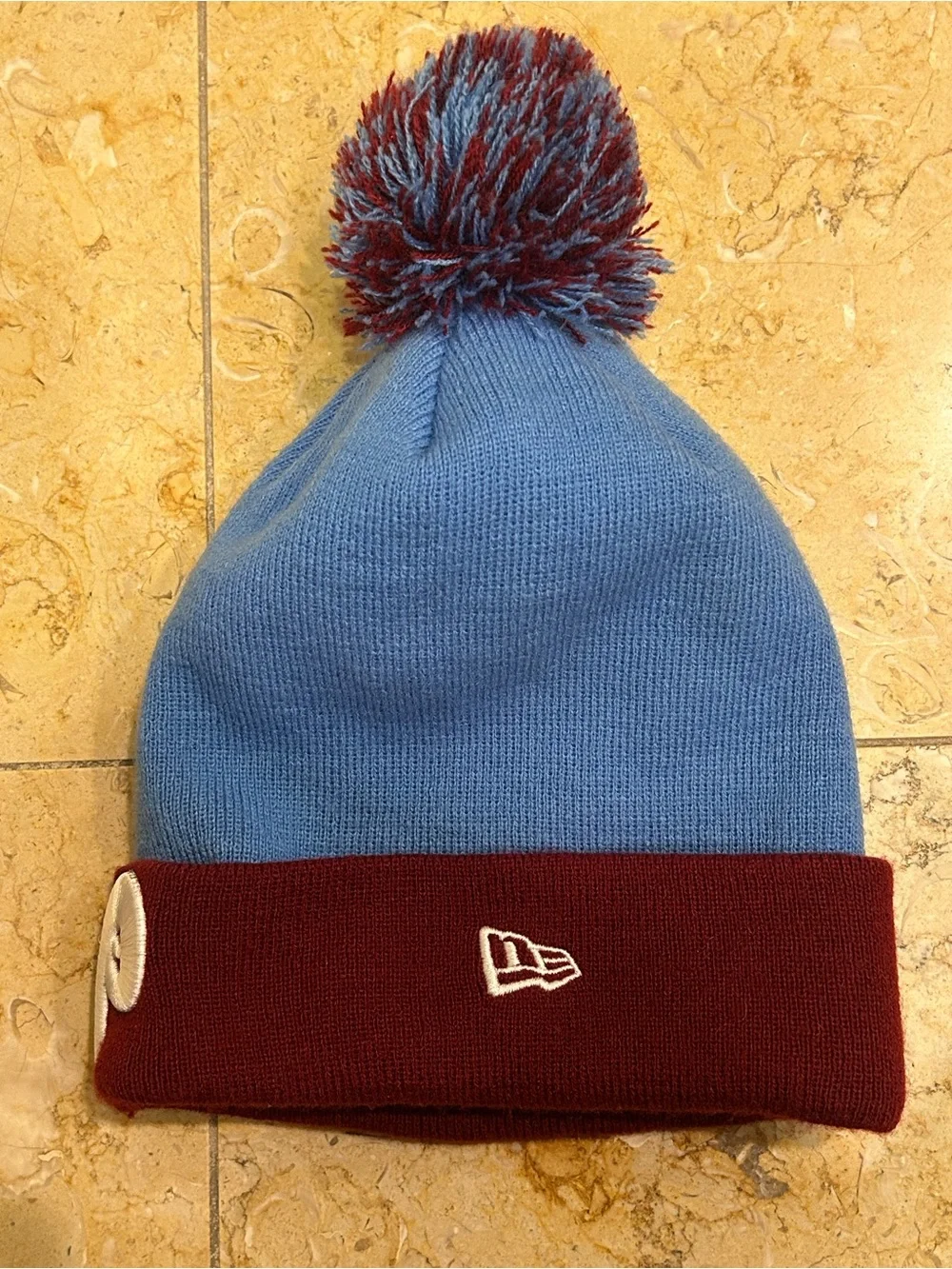 Phillies Baseball Beanie by New Era Like New Condition One Size Blue & Red